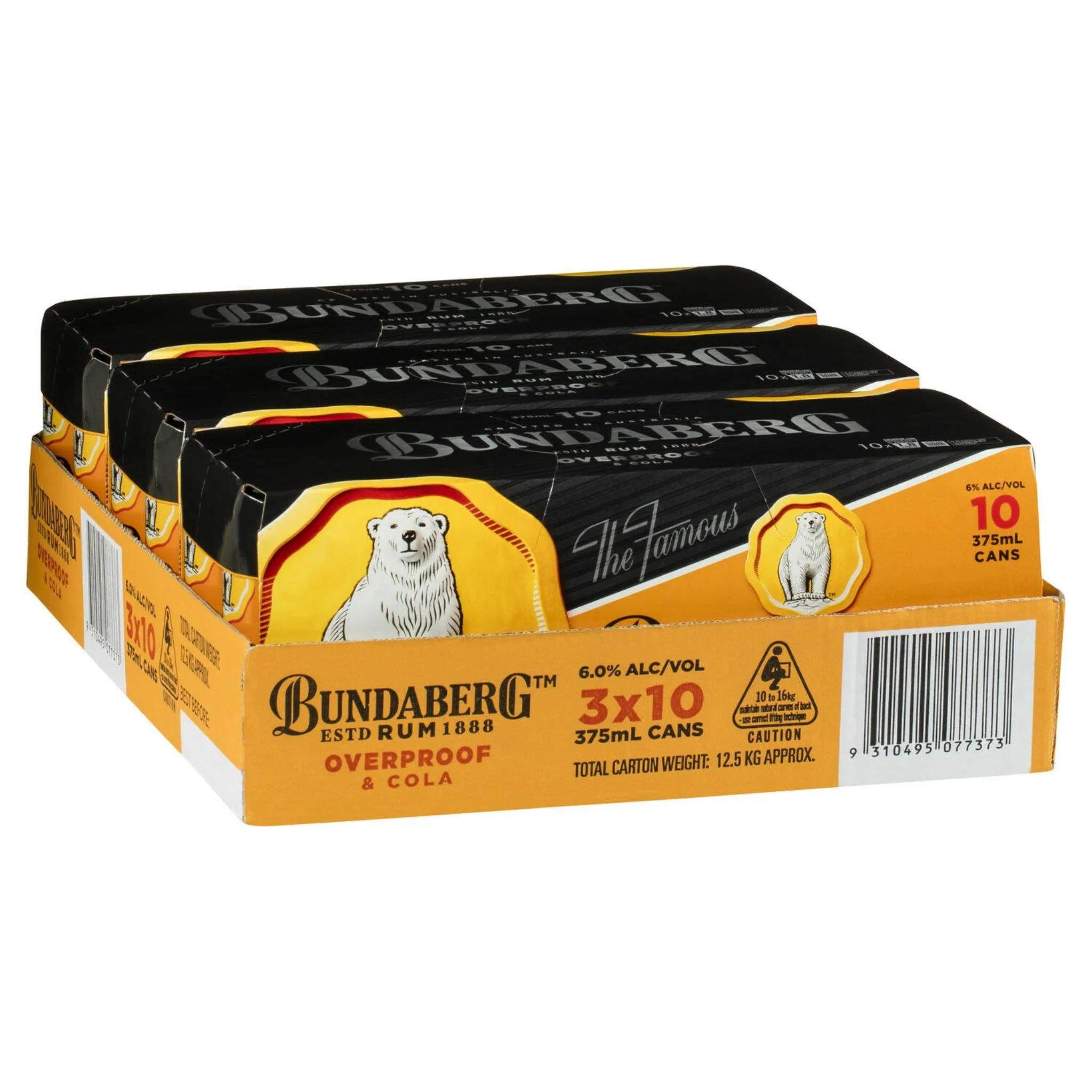 Bundy OP and Cola Can 375ml 30pk