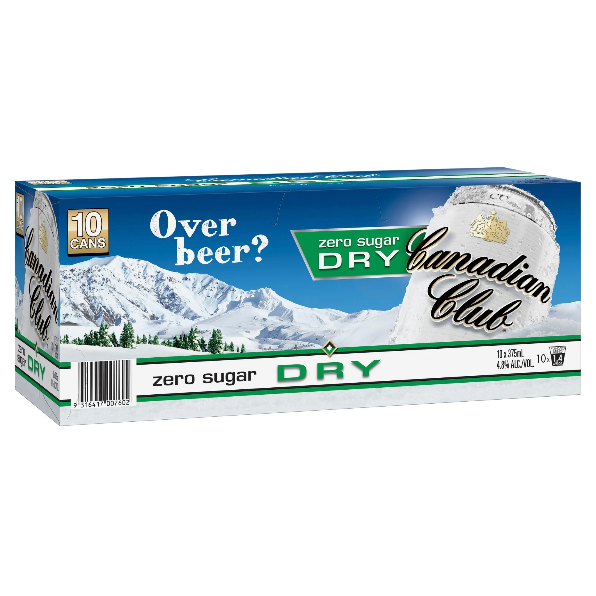 Canadian Club & Dry Zero 375ml 10pk