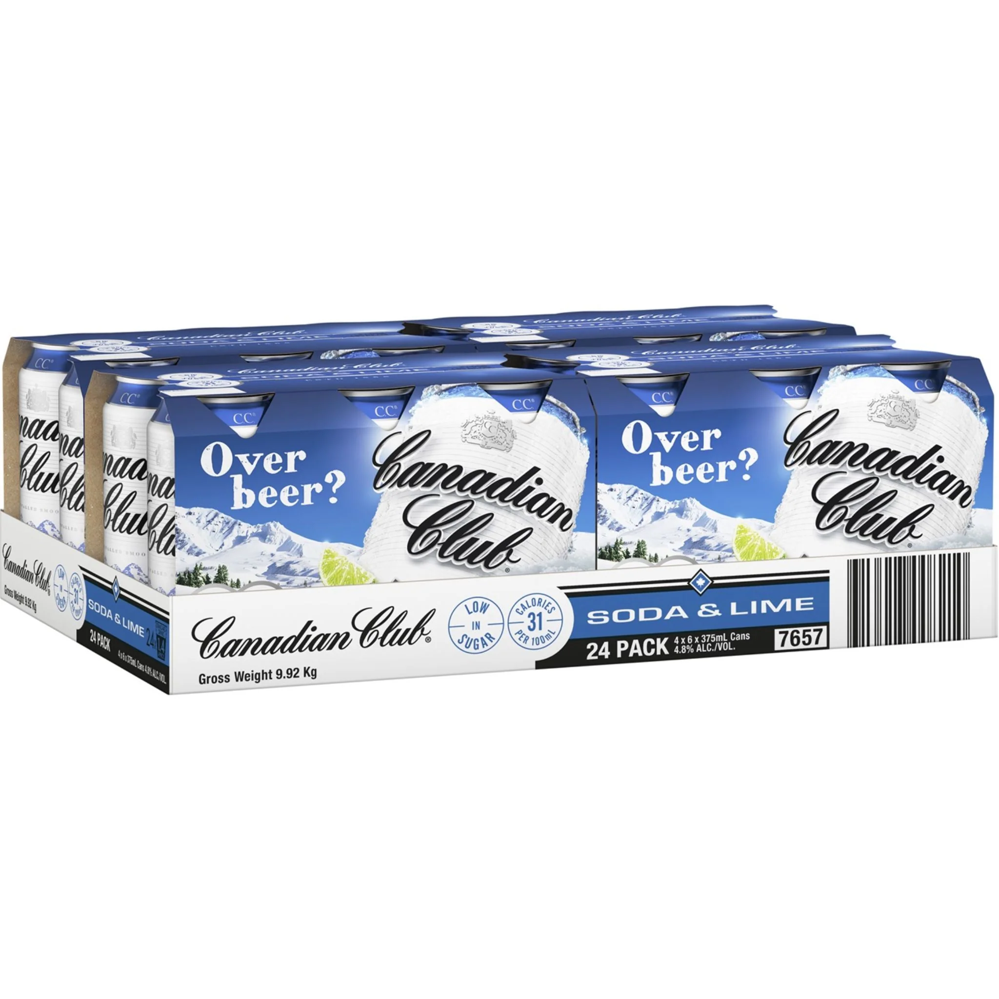 Canadian Club Soda & Lime 24pk