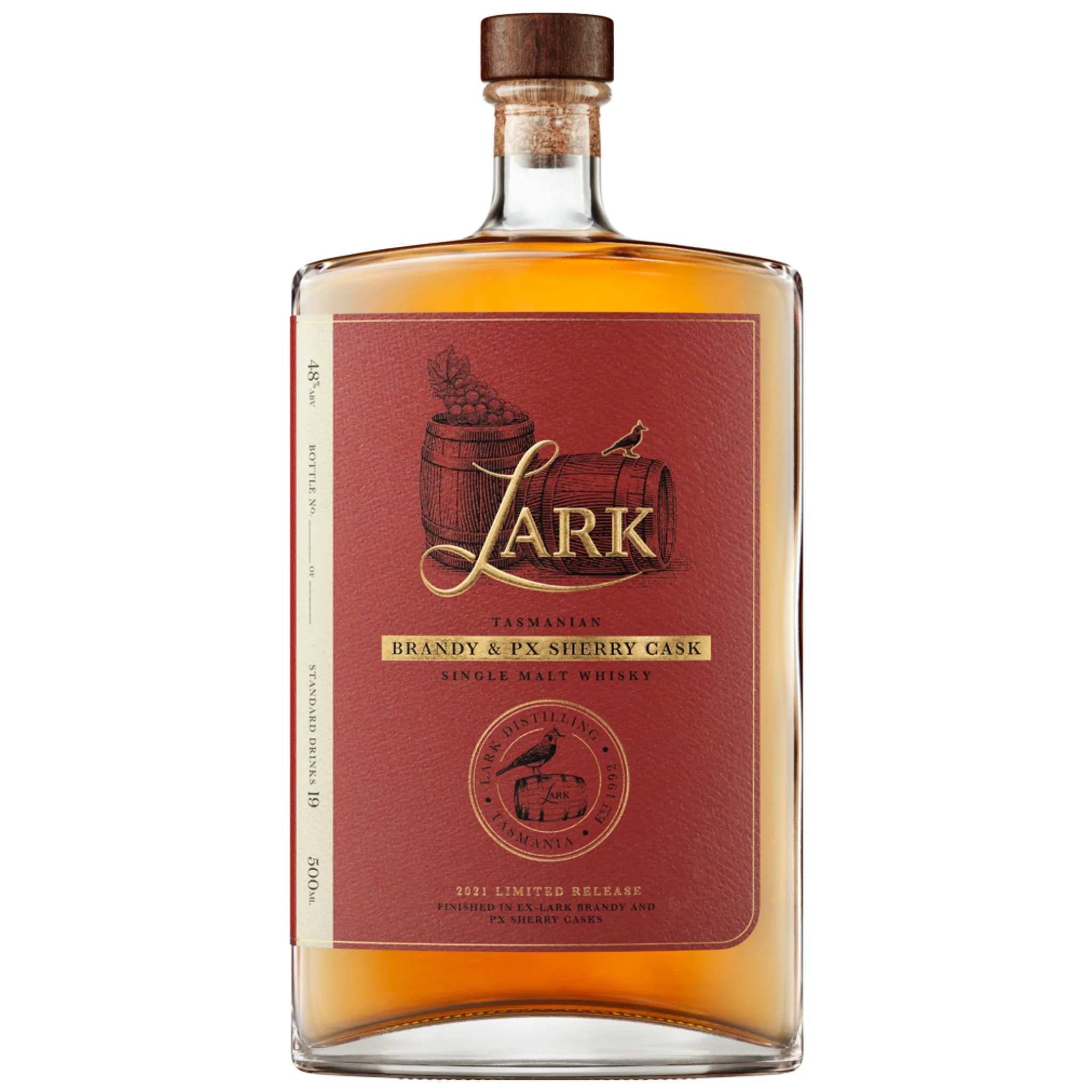 Lark Brandy & PX Sherry Cask Single Malt Australian Whisky