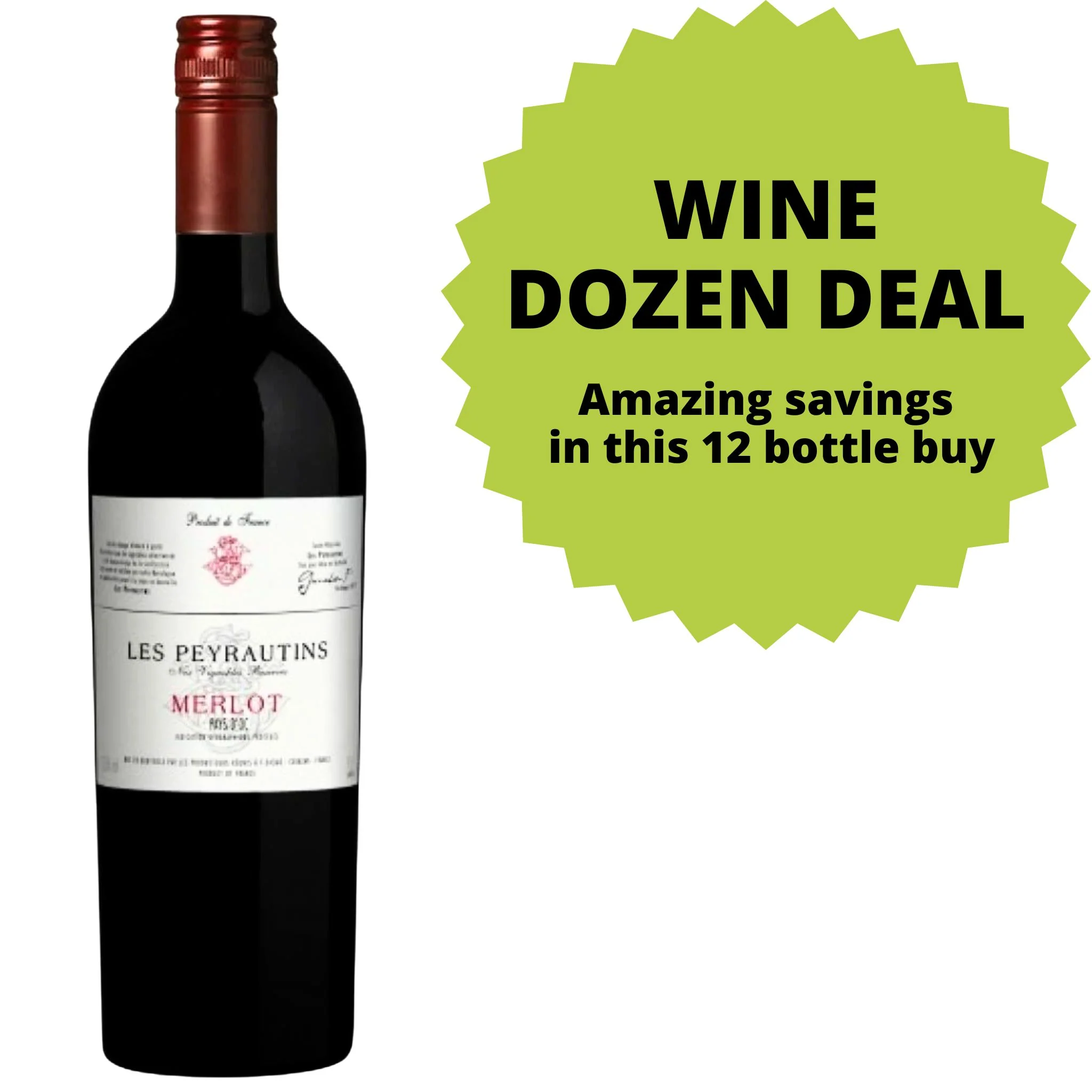 Les Peyrautins Merlot DOZEN DEAL