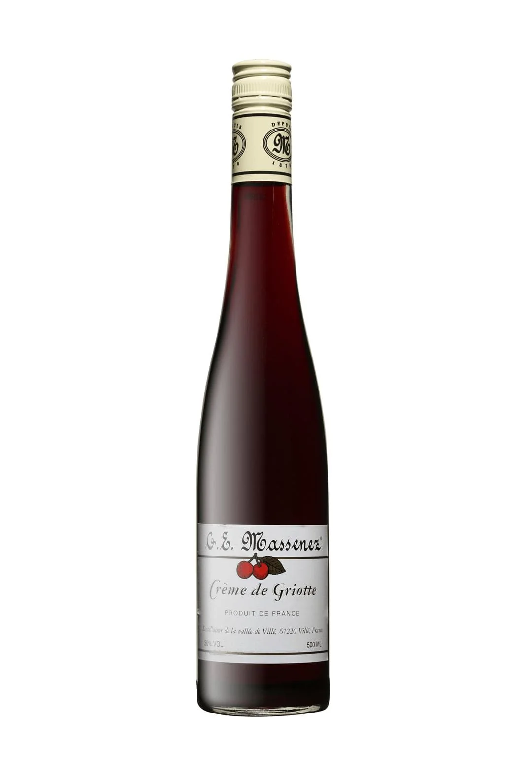 Massenez Liqueur Creme de Griotte (Morello Cherry) 20% 500ml