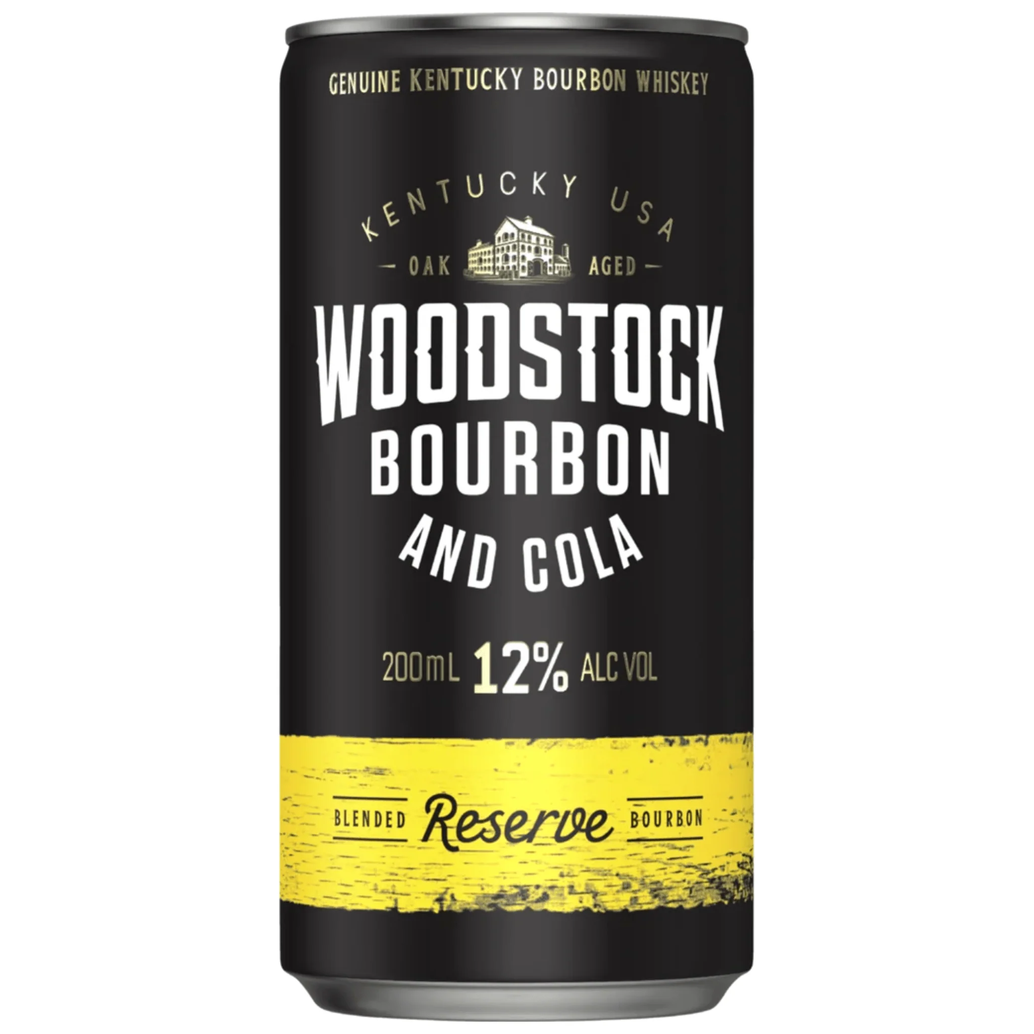 Woodstock Bourbon & Cola 12% Can 200ml 4pk