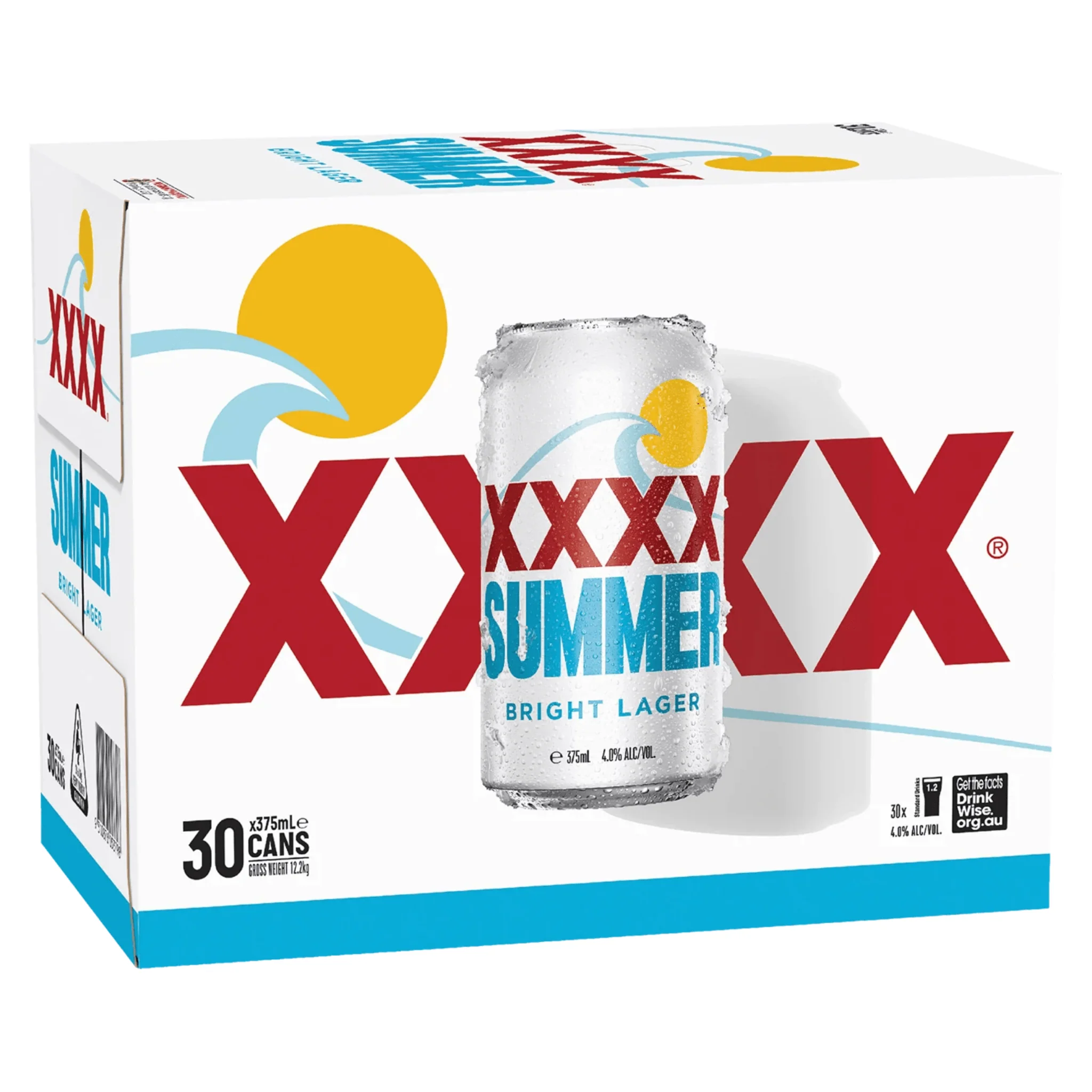 XXXX Summer Bright Lager Can 30pk